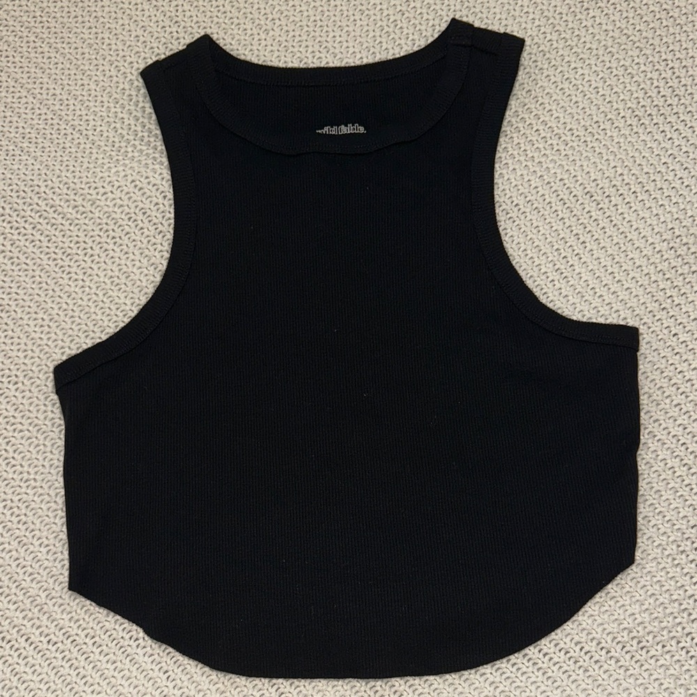 Wild Fable Black Crop Tank Top